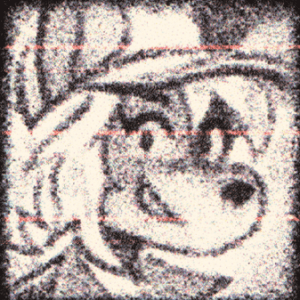 fuzzy drawing of TUVVIN's fursona, a dog